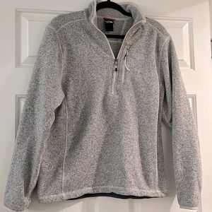 The North face grey quarter zip size medium